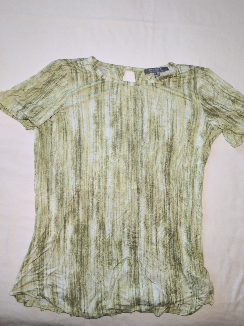 Lisa Rinna Light Green Short Sleeve Women's Top by New York & Company